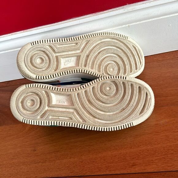 Nike Women's Sneakers Air Force 1 Low Shadow Sail Blue Green sz 8 CI0919-109 - Picture 4 of 10